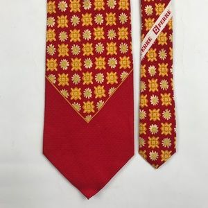 Farentino Ferre Italian Silk Red Floral Tie